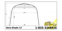 Abri d'auto 12' X 28' X 7' 6''